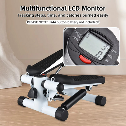 Compact Fitness Stepper with Bands and Digital Screen
