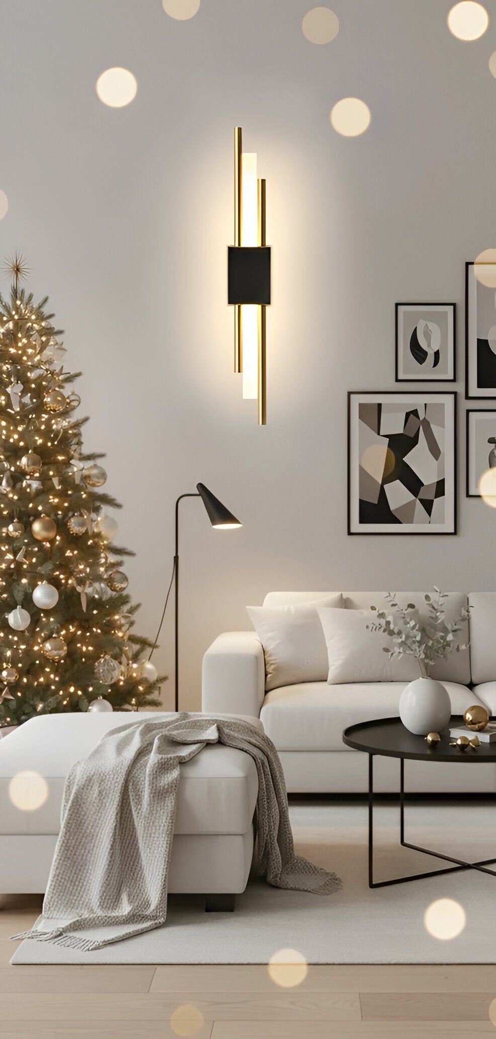 Sleek LED Wall Lamp with Color Changing Light