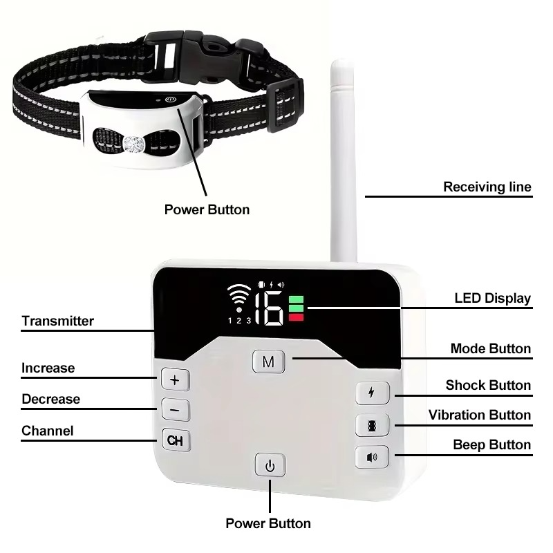 Portable Dog Training Collar Set Waterproof Rechargeable