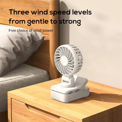 Compact USB Rechargeable Personal Fan with 3 Speeds