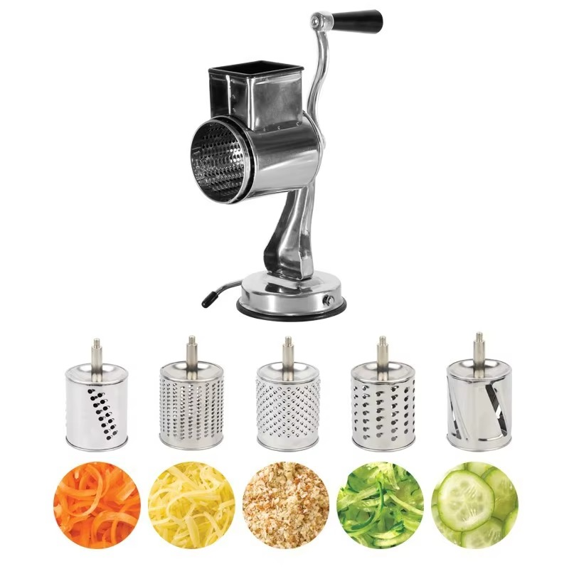 Easy Grip Vegetable Grater with 5 Sharp Steel Blades