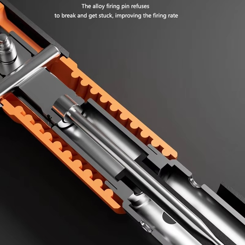 Professional Heavy-Duty Nail Gun Kit for Wood and Concrete