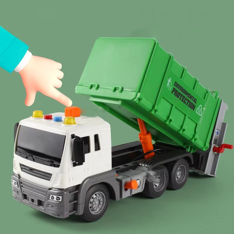 Fun City Trash Truck Toy with Flashing Lights