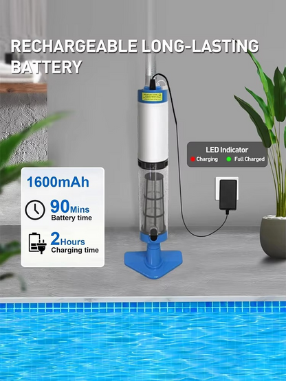 Portable Waterproof Pool Cleaner with 3-in-1 Suction