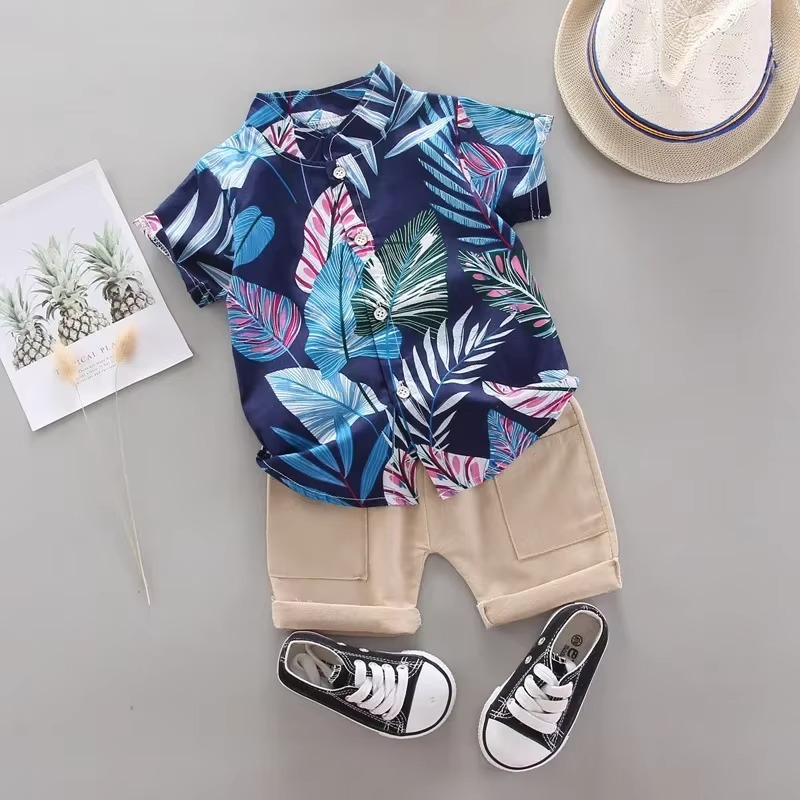 Cute Baby Boy Summer Shorts Set