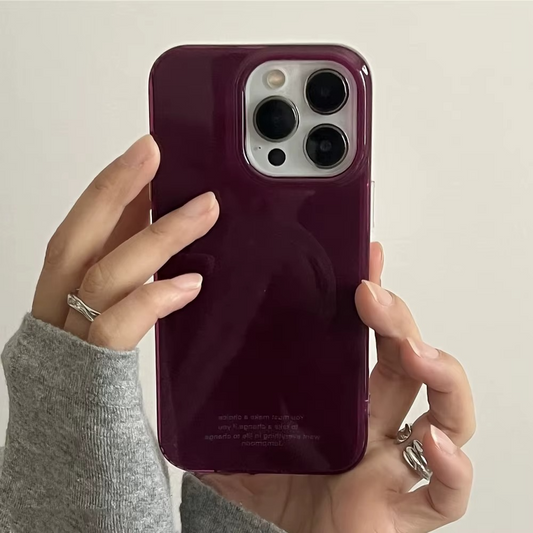 Purple Wireless Charging Phone Case for iPhone - Slim Cover - Hehif