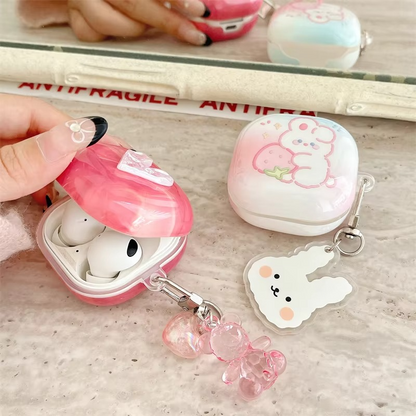 Compact Earbud Pouch with Keychain for Samsung Buds