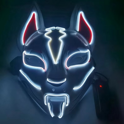 Glowing LED Fox Mask for Halloween Costume Cosplay