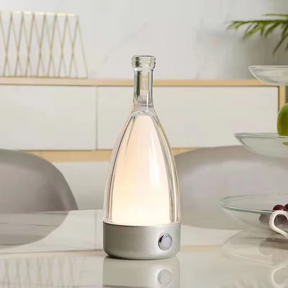 Wireless Wine Bottle Table Lamp with Bluetooth Speaker