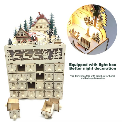 Fun Countdown LED Christmas Calendar with Lights