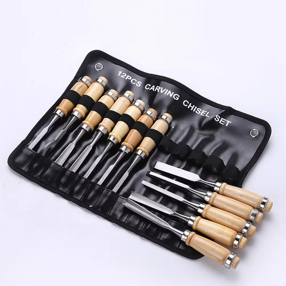 Precision 12pc Wood Carving Tool Kit for Craftsmen
