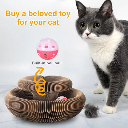Fun Cat Scratcher Tower with Toy and Climbing Post