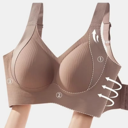 Comfortable V-Neck Lift Bra with Adjustable Broad Straps