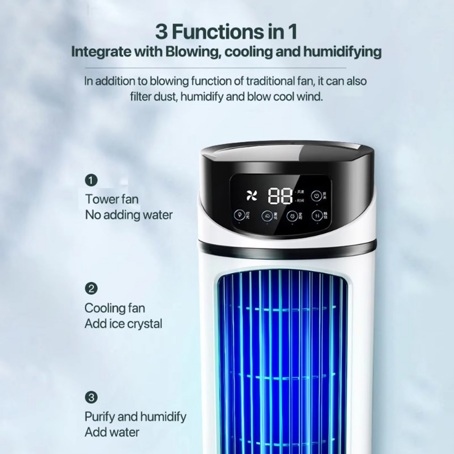 Compact USB Air Conditioner Fan with Filter