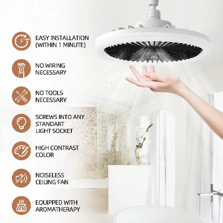 Stylish Ceiling Fan with LED Light