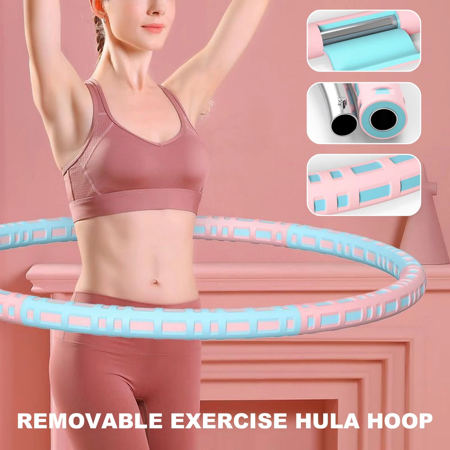 Adjustable Metal Hula Hoop for Home Workout Exercise