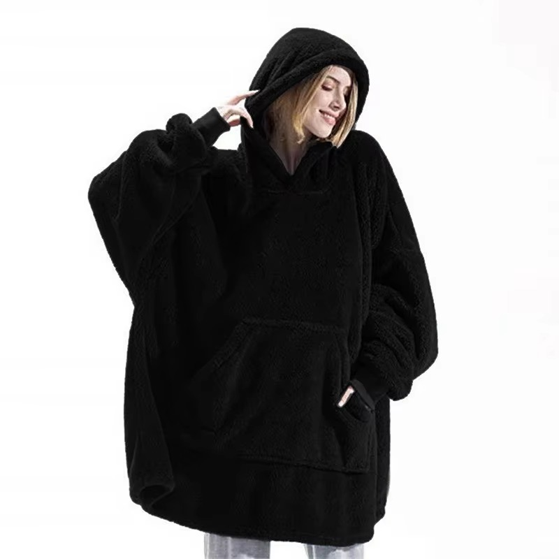 Cozy Large Throw Hooded Blanket for Him and Her - Hehif