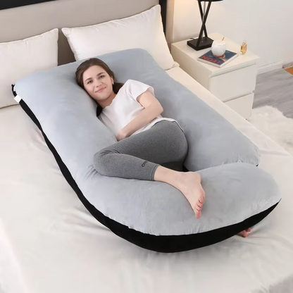 Contoured Full Body Pillow for Side Sleeping Support