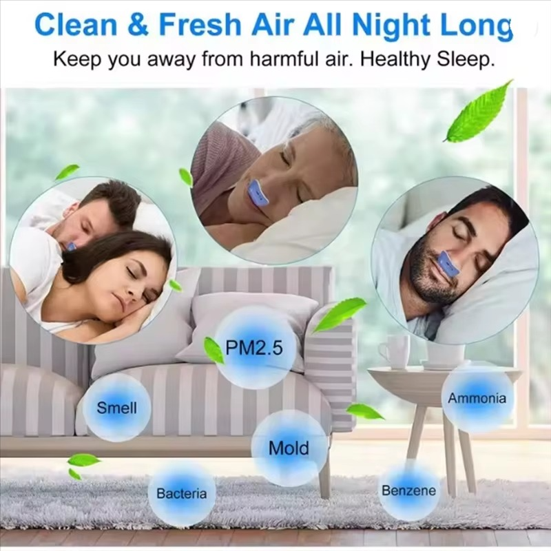 Automatic Sleep Apnea Snore Stopper with Adjustable Airflow