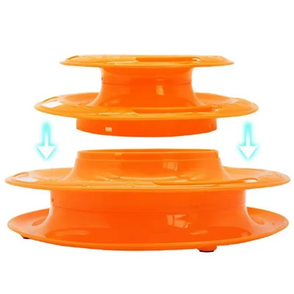 Fun Feline Play Tower with Balls and Tracks
