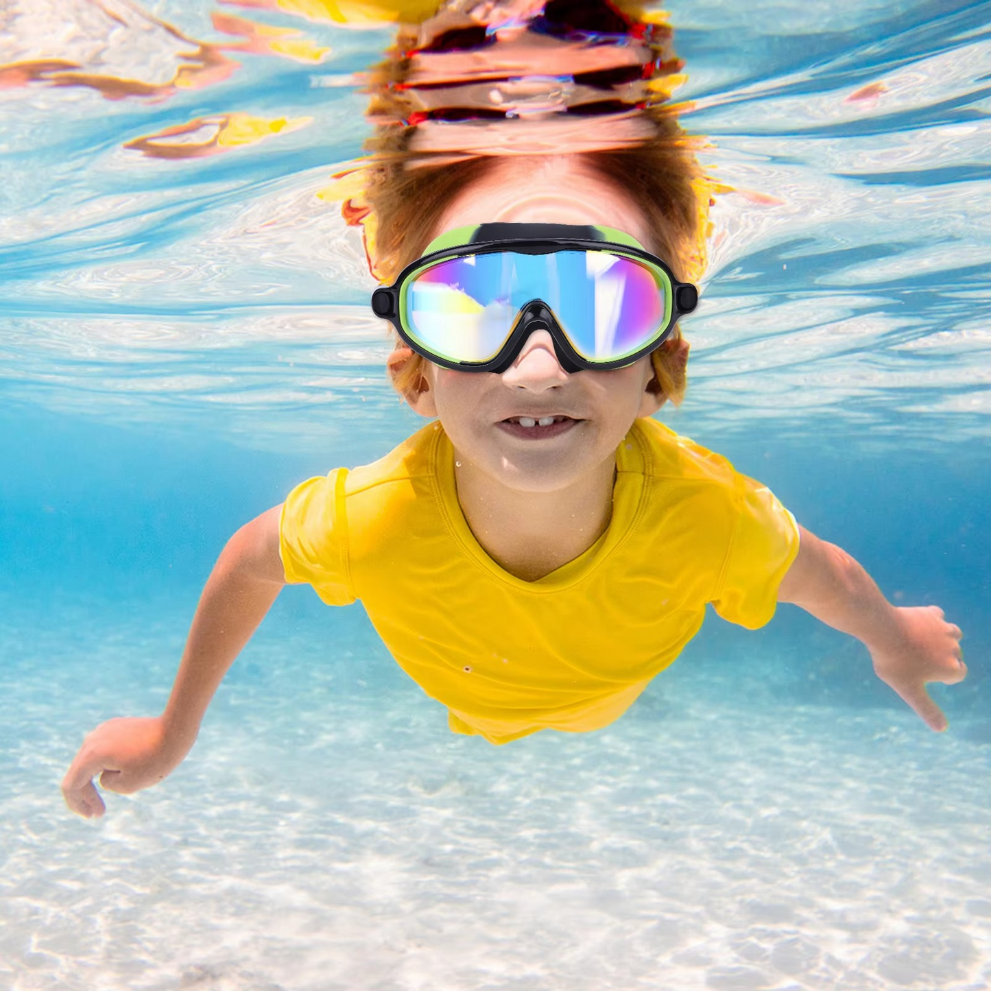 2-Pack Clear Vision Swim Goggles with Earplugs