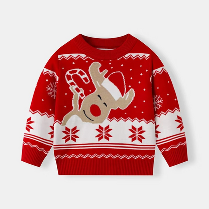 Cozy Childrens Xmas Jumper Soft Knit Winter Sweater