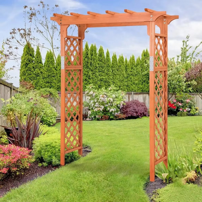 Rustic Wood Garden Archway for Outdoor Weddings and Patios - Hehif