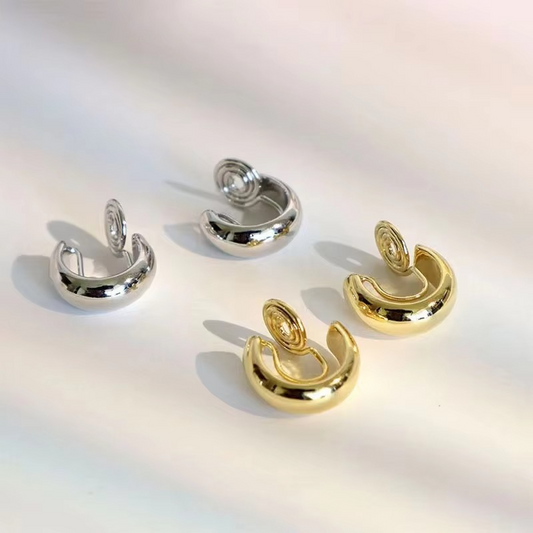 Classic Circle Huggie Earrings for Ladies - Hehif