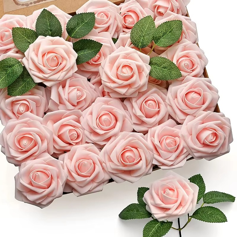 Natural Looking Red Silk Roses (Pack of 25/10)