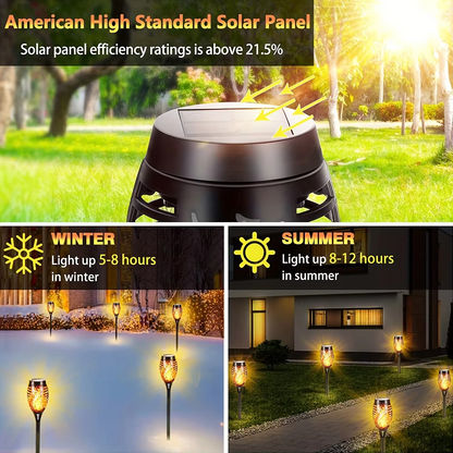 Warm Outdoor Solar Lantern for Patio & Walkways