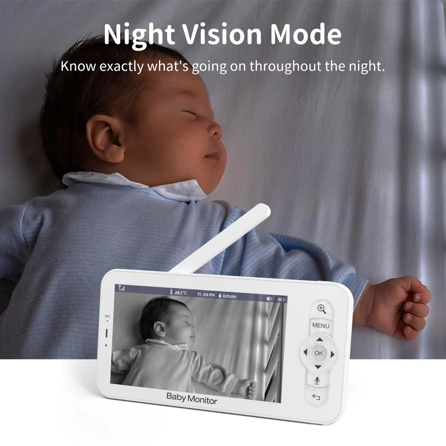 Wireless Baby Camera with 5 HD Display and App Control