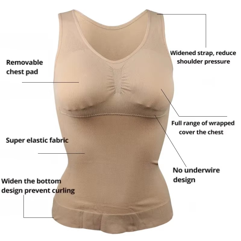 Comfortable Shaping Cami Bust Enhancer Tank Top