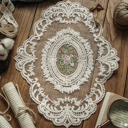 Beautiful Floral Round Tablecloth with Napkins and Coasters