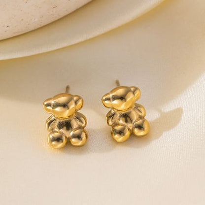 Sweet Bear Necklace and Earrings Set for Women