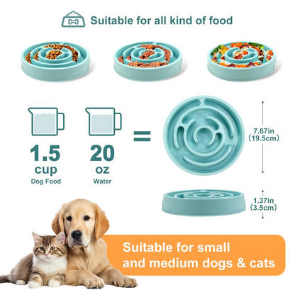 Durable Pet Slow Feed Bowl - Safe for All Pets