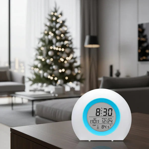 Kids Colorful Alarm Clock with Nightlight and Snooze