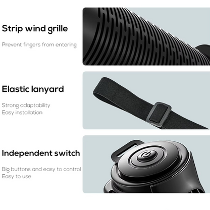 Compact Car Ventilation Fan with Adjustable Mount
