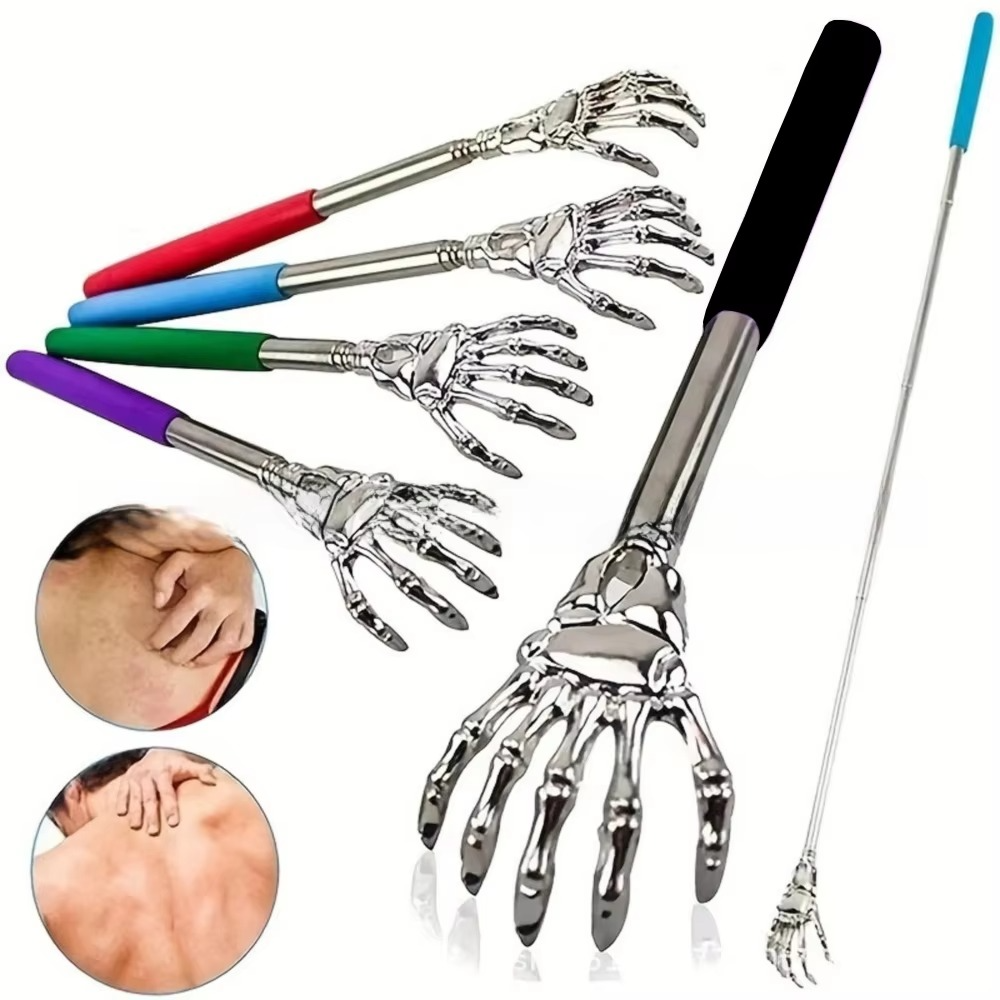 Extendable Metal Back Scratcher and Pet Massager Tool - Hehif