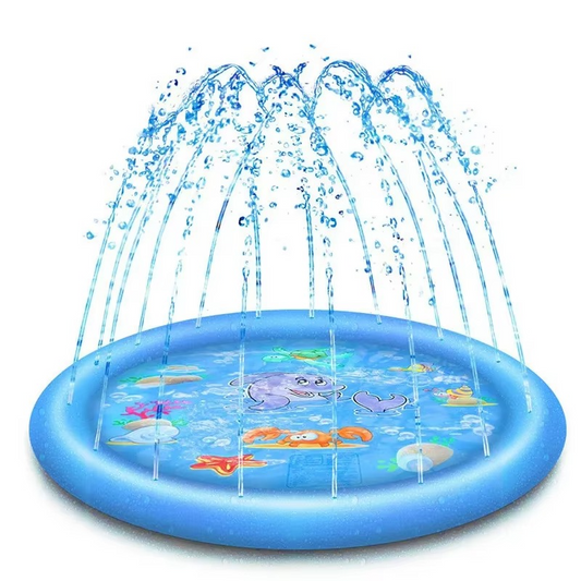 Large Pet Water Play Mat with Built-in Sprinkler System - Hehif