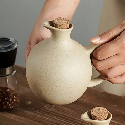 Big Ceramic Oil Dispenser Bottle for Kitchen Use