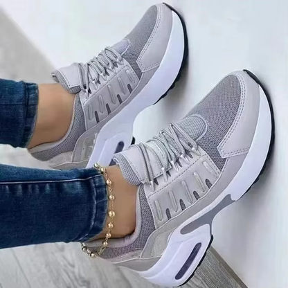 Comfortable Large Size Airy Wedge Sneakers for Ladies