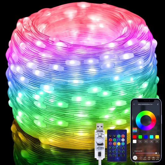 Colorful Smart LED Fairy String Lights for Home Decor - Hehif