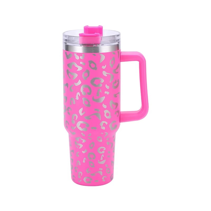 Colorful Patterned Stainless Steel Tumbler 40oz with Lid