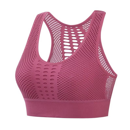 Moisture Wicking Fitness Tank Top with Built-In Bra