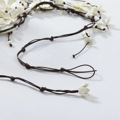 Beautiful Long Beaded Floral Pendant Necklace for Women