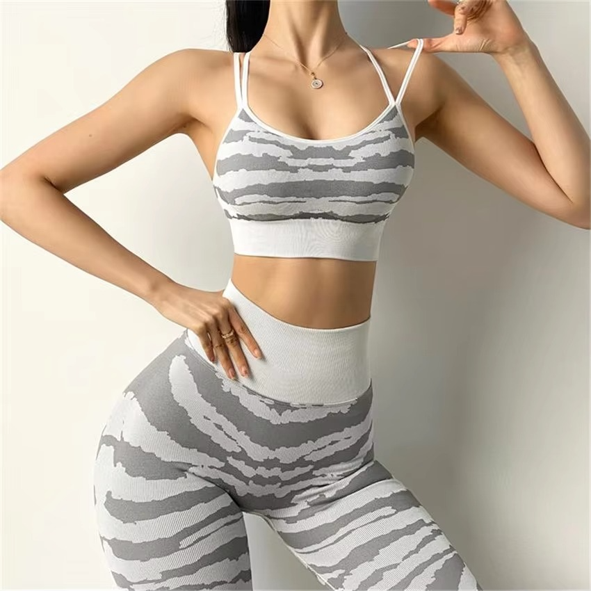 Women's Yoga Pants and Sports Bra Fitness Set - Hehif