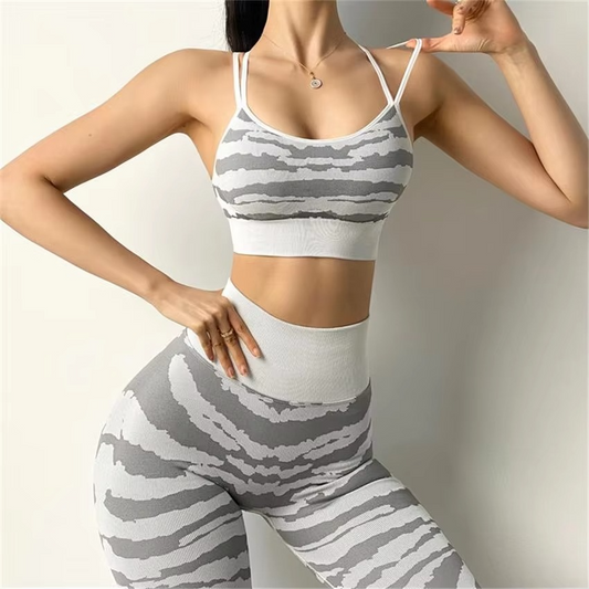 Women's Yoga Pants and Sports Bra Fitness Set - Hehif
