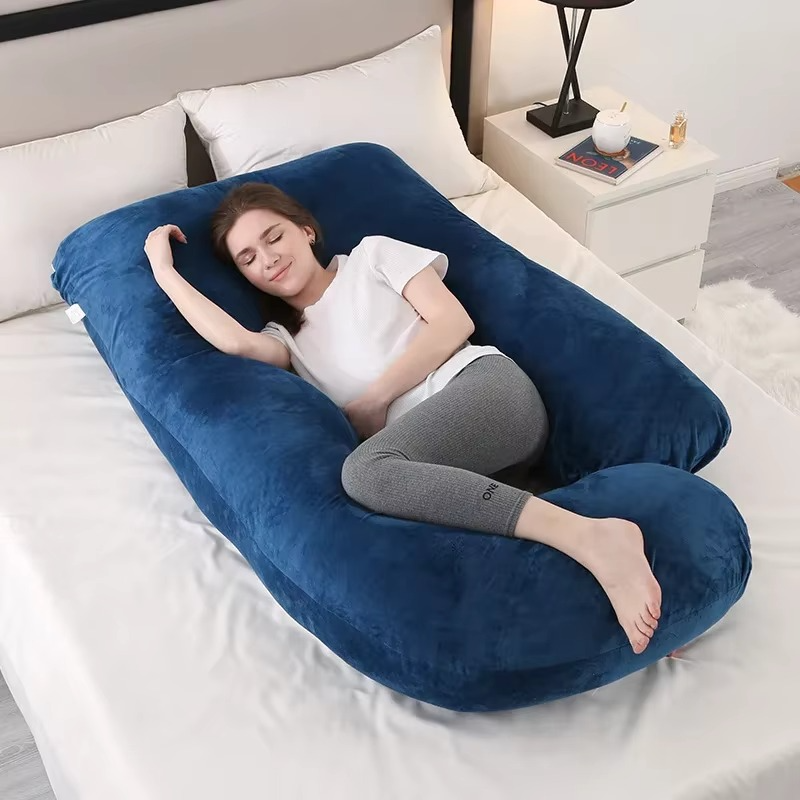 Contoured Full Body Pillow for Side Sleeping Support