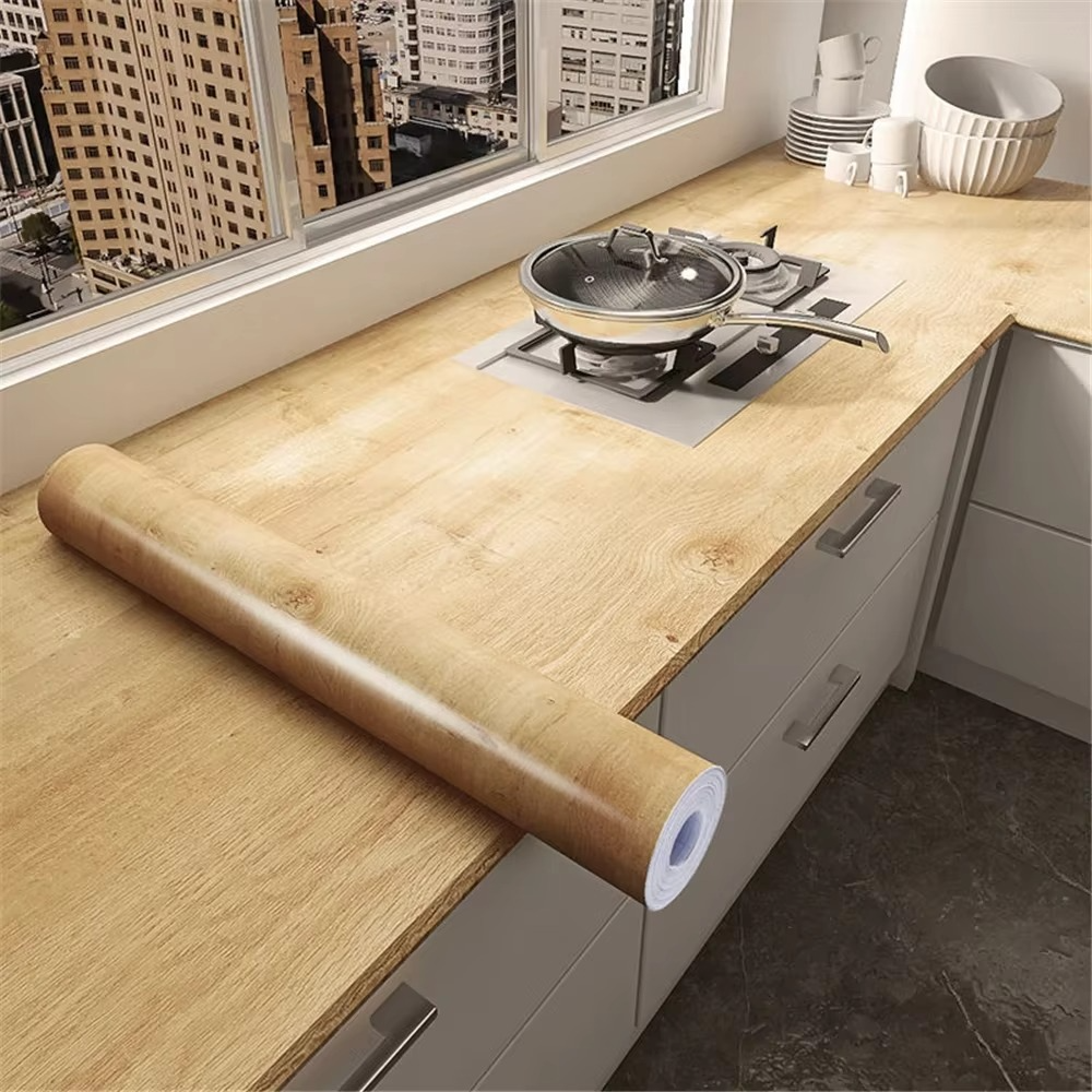 Easy Peel Wood Pattern Wall Paper Roll - Hehif