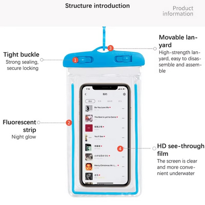 Waterproof Phone Case and Beach Dry Bag Pouch
